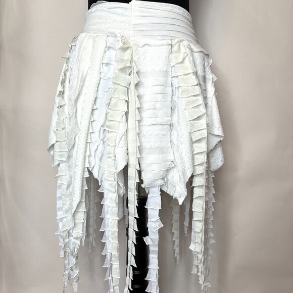 White Mummy Skirt Size Small Medium Beach Bride Top Mermaid Halloween Costume S - Picture 11 of 13